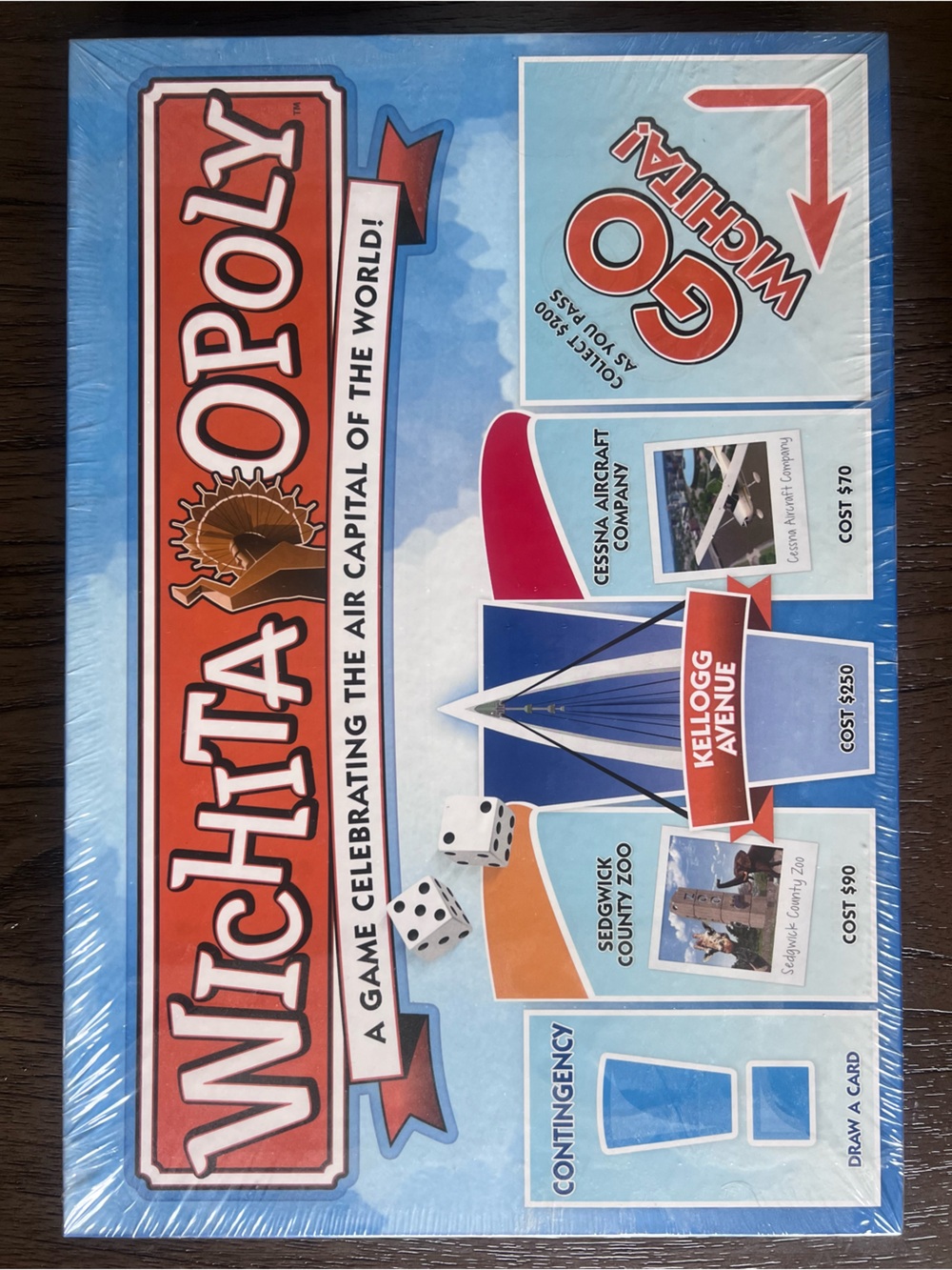 Wichitaopoly Board Game NEW Factory Sealed Wichita Kansas Monopoly Style Game
